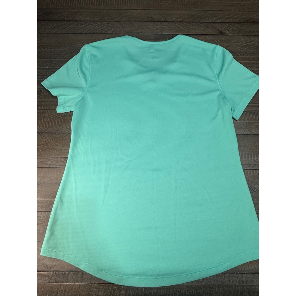 Reel Legends Freeline Top PM Aqua Mint Criss Cross V-Neck Activewear preloved - Picture 5 of 6